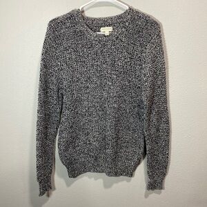 Sonoma cotton blend sweater Heather black white